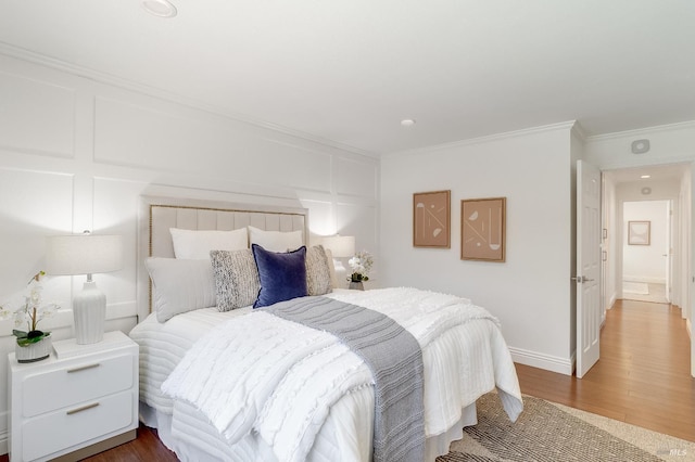 251 Donegal Way, Martinez, CA 94553 - bedroom featuring ornamental molding, wood finished floors, and recessed lighting