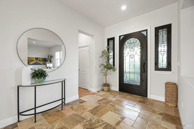 5313 Autumn Rock Ct, Fairfield, CA 94534 - foyer entrance featuring stone tile flooring and recessed lighting