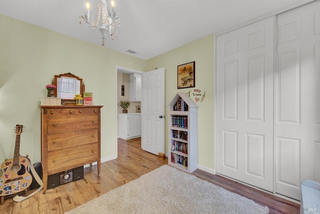 2783 Vista Palomar, Fairfield, CA 94534 - bedroom featuring a chandelier and wood finished floors