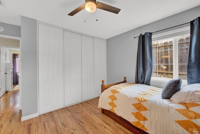 2783 Vista Palomar, Fairfield, CA 94534 - bedroom with light wood finished floors, a closet, and a ceiling fan