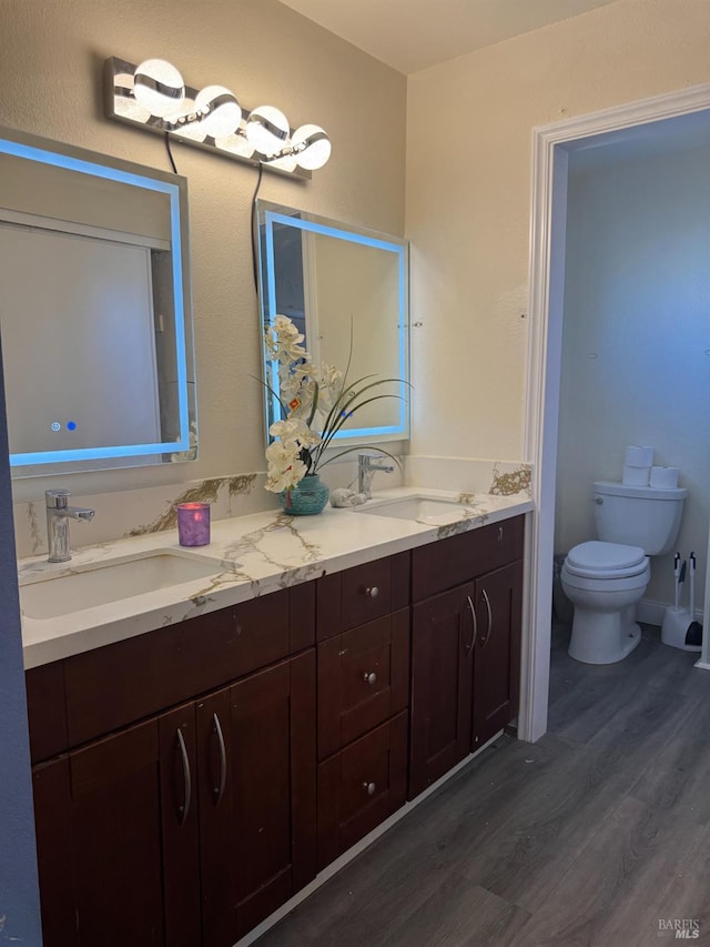 3418 Astoria Ct, Fairfield, CA 94534 - bathroom with wood finished floors and double vanity