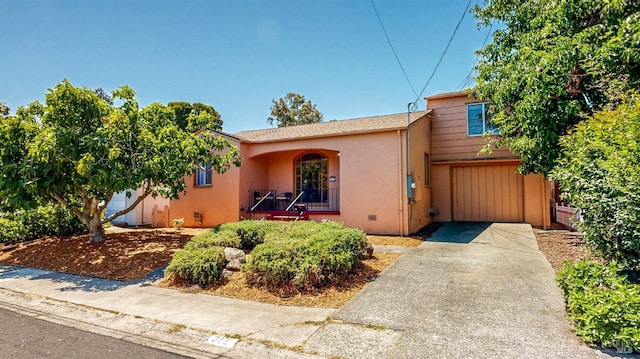 312 12th St, Petaluma, CA 94954 - view of front of home featuring stucco siding and driveway