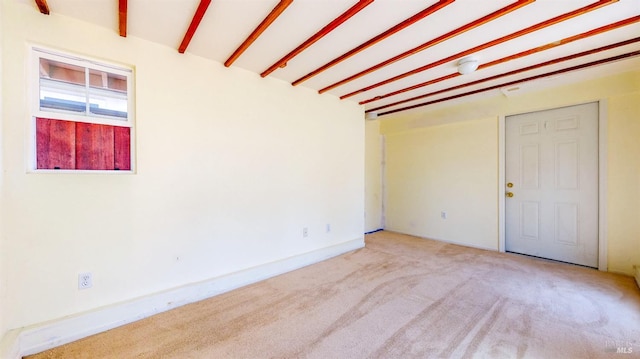 312 12th St, Petaluma, CA 94954 - carpeted spare room with beamed ceiling