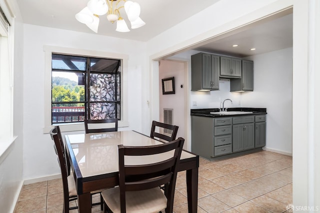 205 Cypress Ave, San Bruno, CA 94066 - dining space with light tile patterned floors and recessed lighting