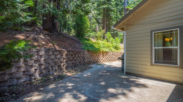 2077 Bourbon St, Pollock Pines, CA 95726 - view of patio featuring a view of trees