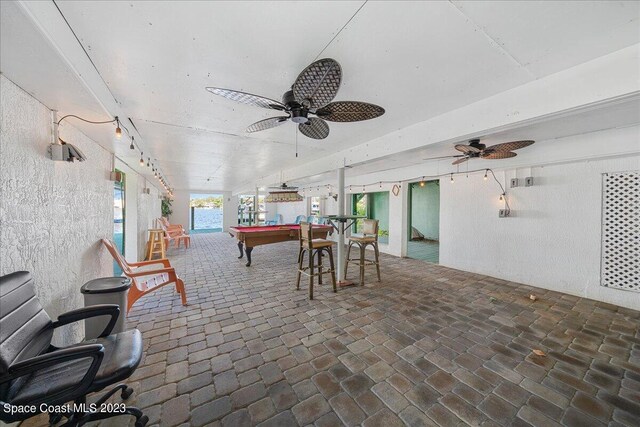 view of patio / terrace with ceiling fan