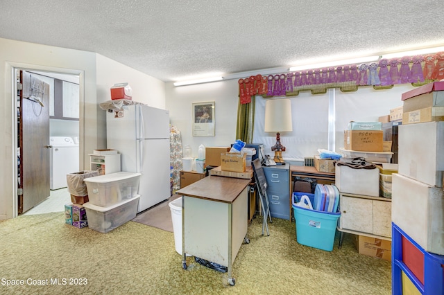 interior space with washer / clothes dryer