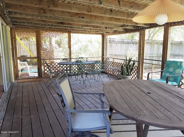 view of sunroom / solarium