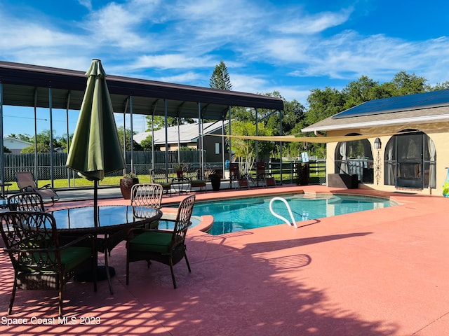 view of pool with a patio