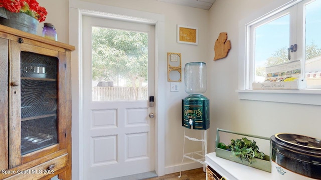 doorway featuring tile flooring