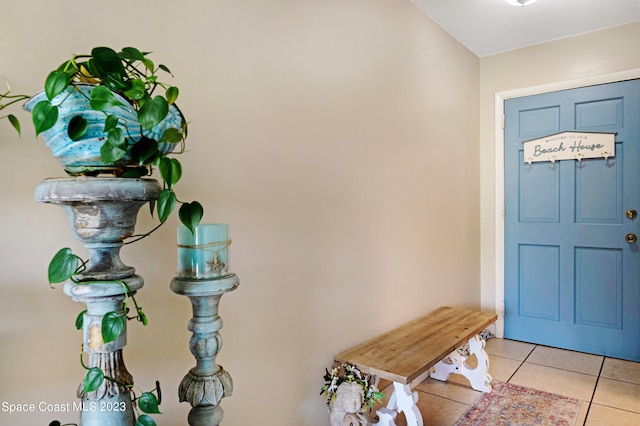 view of tiled foyer