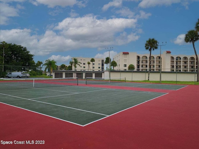 view of tennis court