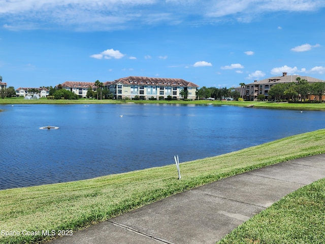 view of property view of water