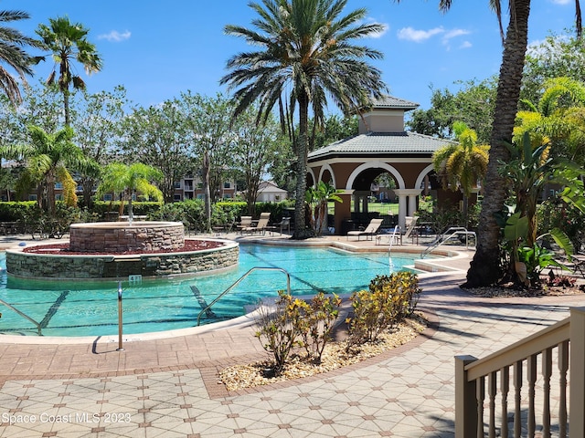 view of pool with a patio