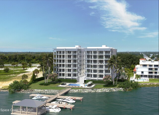 3995 N Harbor City Blvd Unit 502, Melbourne, FL 32935 - view of property with a water view