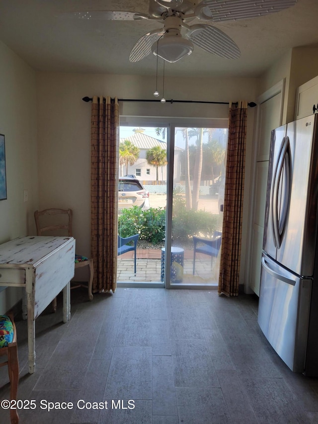403 Hayes Ave, Cocoa Beach, FL 32931 - dining area featuring a ceiling fan