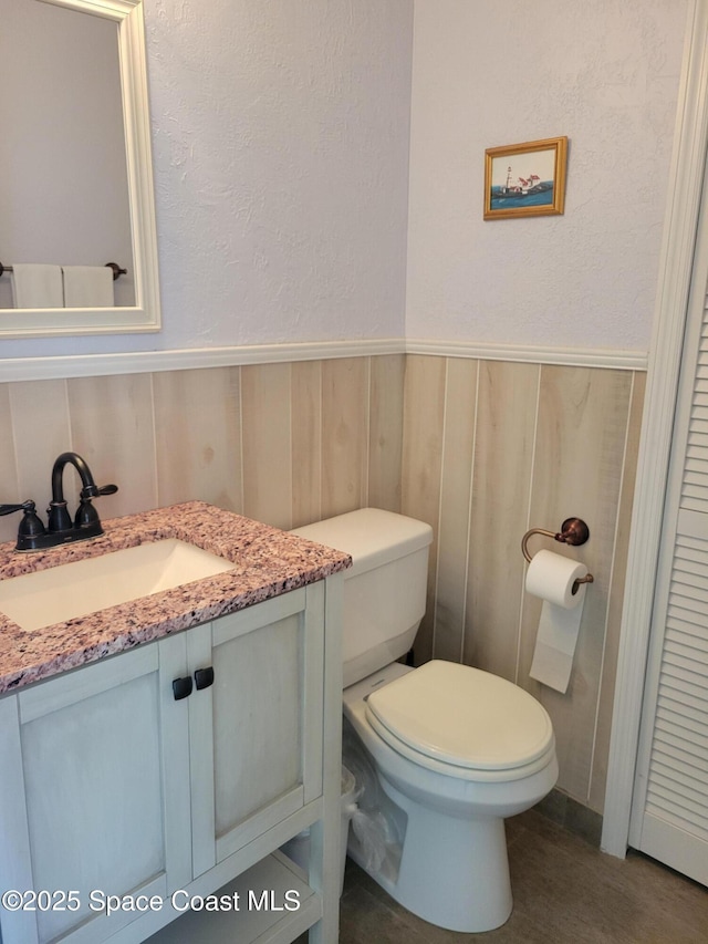 403 Hayes Ave, Cocoa Beach, FL 32931 - half bath with vanity and wainscoting