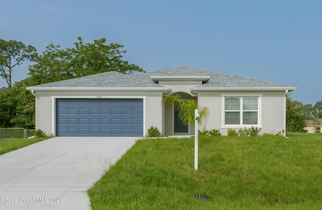 view of front of home with a front yard