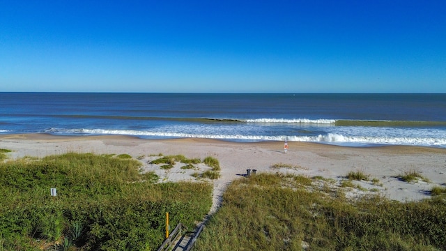 water view featuring a beach view