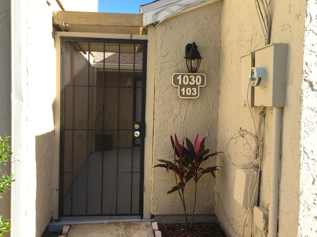 view of doorway to property