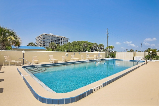 view of pool with a patio