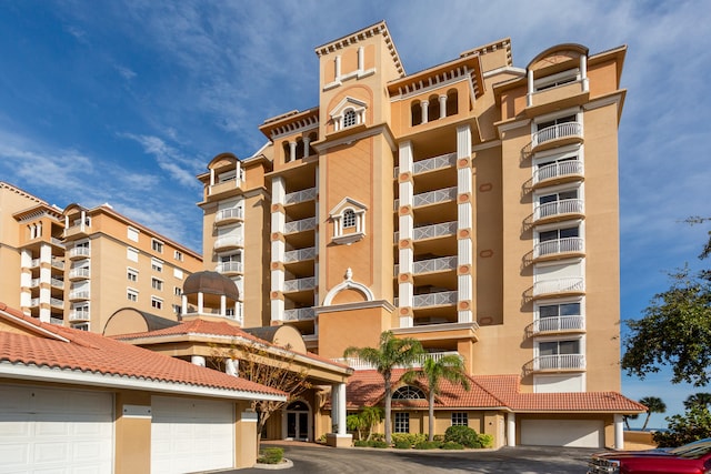 view of building exterior with a garage