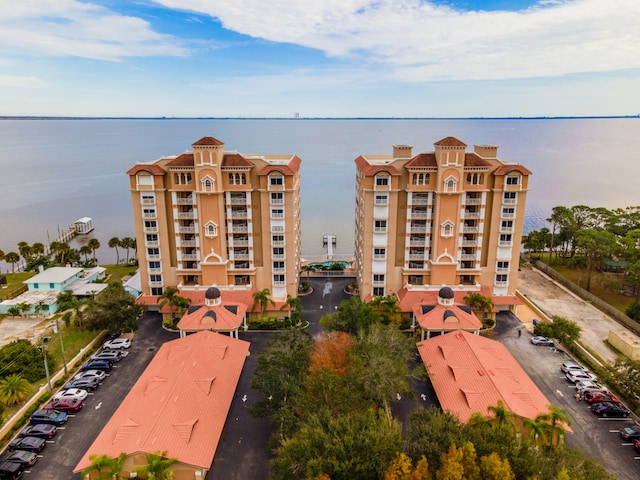 view of property with a water view