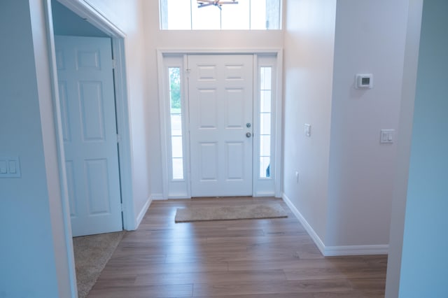 entryway featuring light hardwood / wood-style flooring