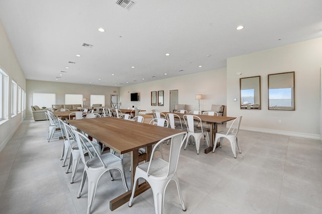 view of tiled dining room