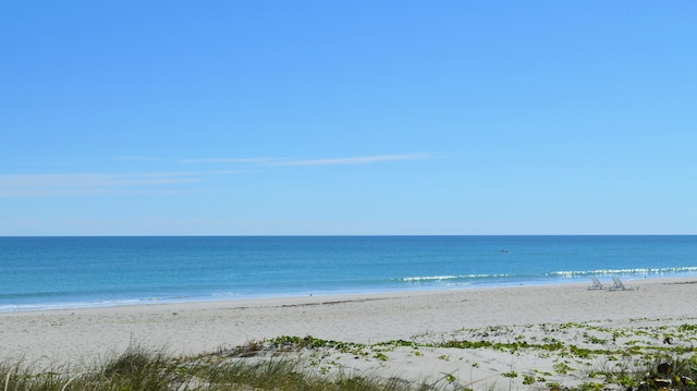 property view of water with a beach view