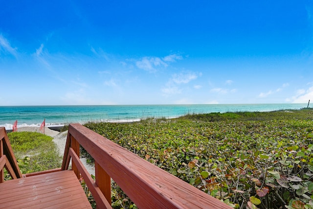 water view featuring a beach view