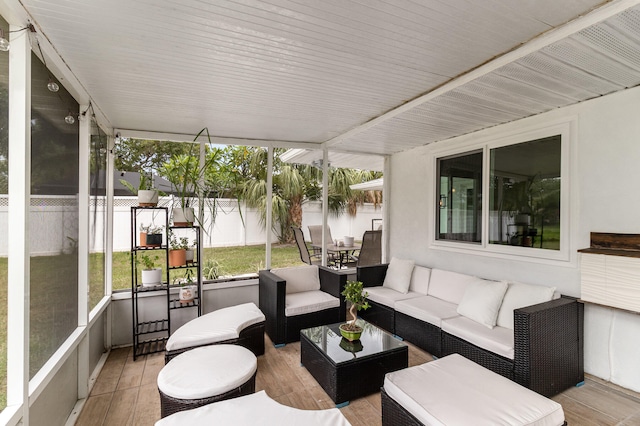 view of sunroom / solarium