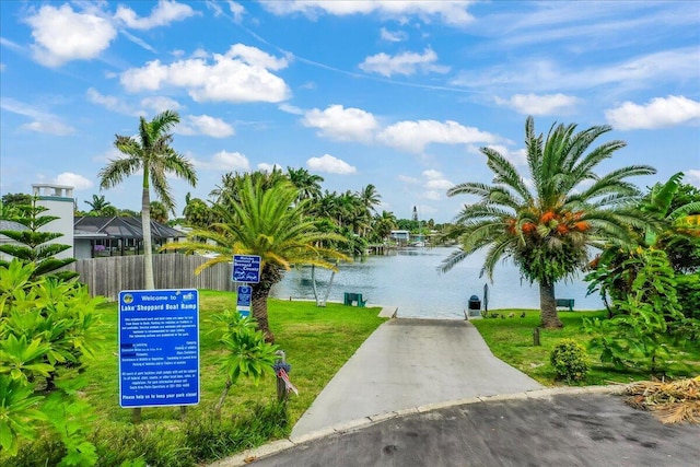 view of water feature