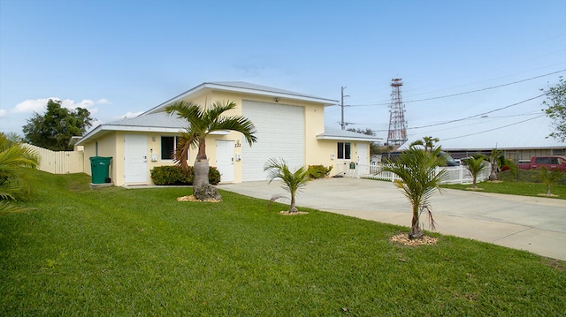 view of front of house with a front yard