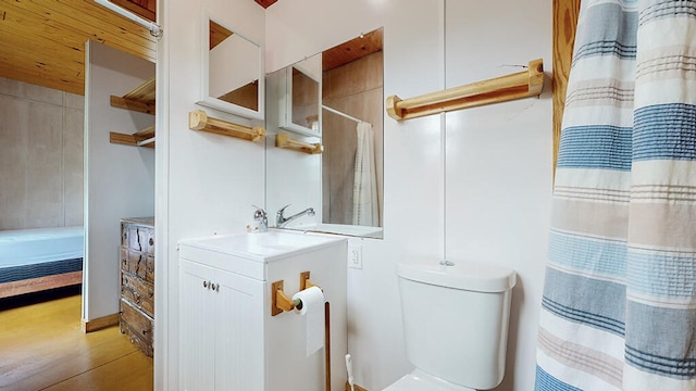 bathroom featuring toilet and vanity