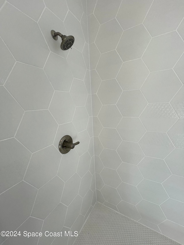 room details featuring a tile shower