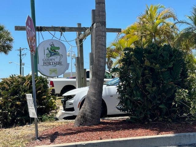 view of community sign