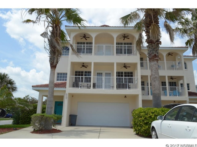 view of property featuring a garage