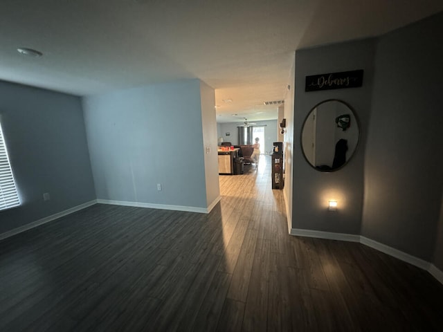 interior space featuring dark hardwood / wood-style flooring