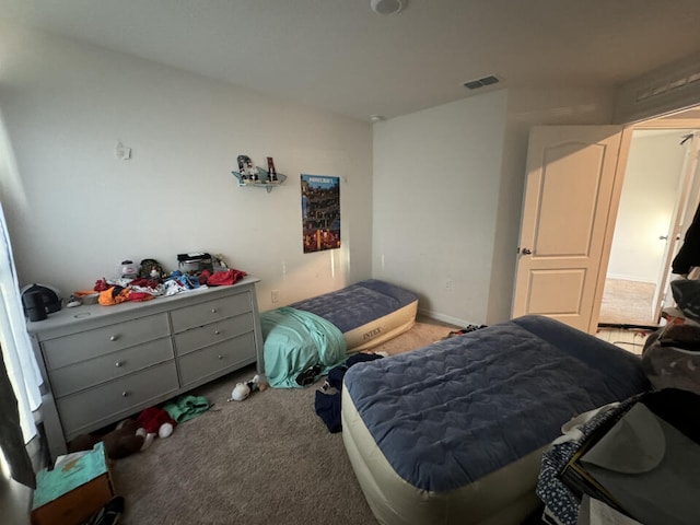 bedroom with carpet floors