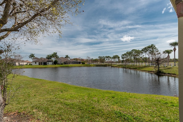 property view of water featuring a residential view