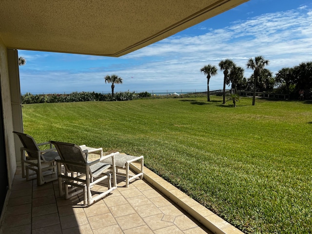 view of yard featuring a patio area