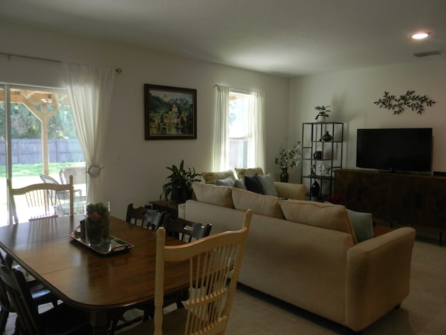 view of dining space