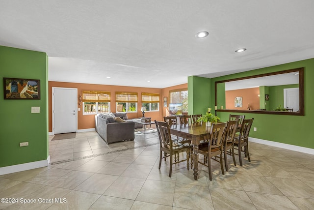 view of tiled dining area