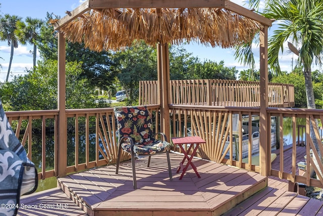 view of wooden terrace