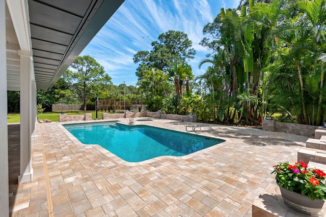 view of pool with a patio area