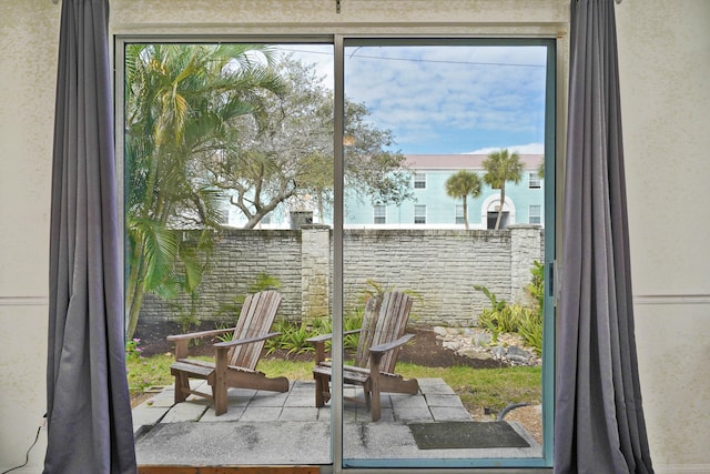 view of doorway to outside