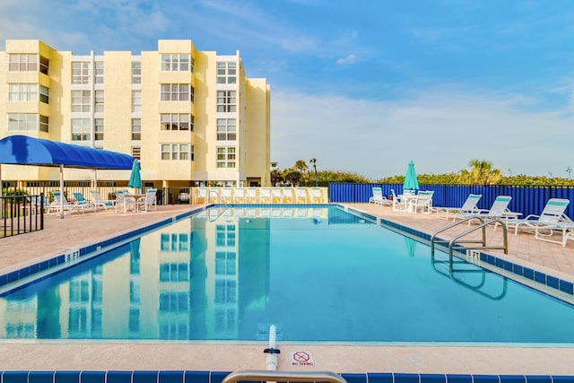 view of pool with a patio area