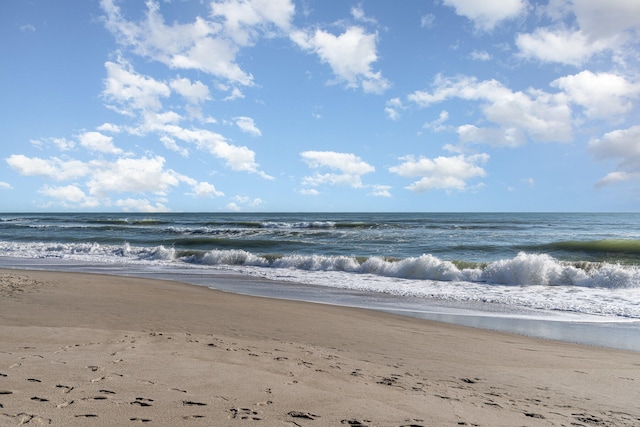 view of water feature featuring a view of the beach