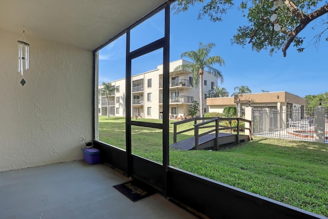 view of sunroom / solarium